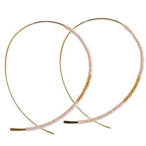 Norah Earrings-Champagne | Beaded Threader Earrings